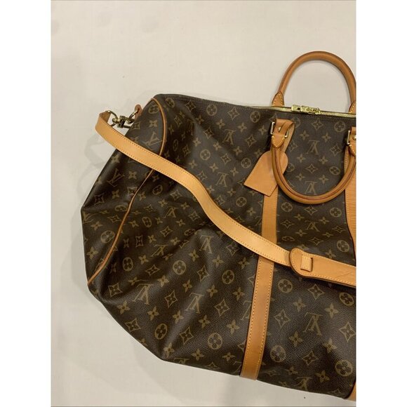 Louis Vuitton Brown Coated Canvas Keepall 60 Travel Duffle Bag FL0060 - Picture 2 of 16
